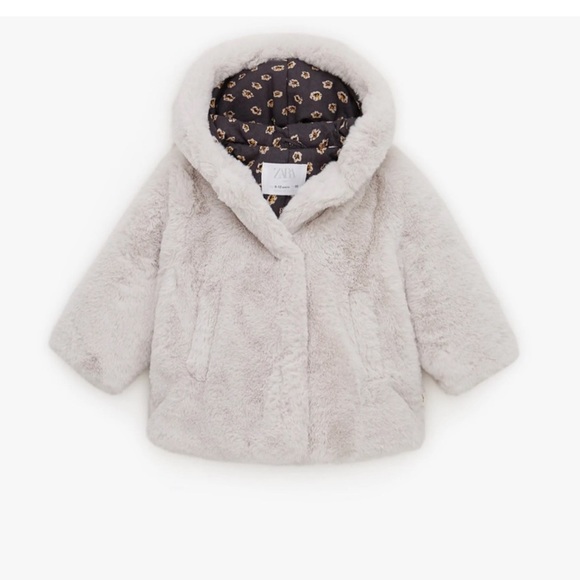 Zara Toddler Faux Fur Coat - Size 2-3 Years - NWT - Picture 1 of 9